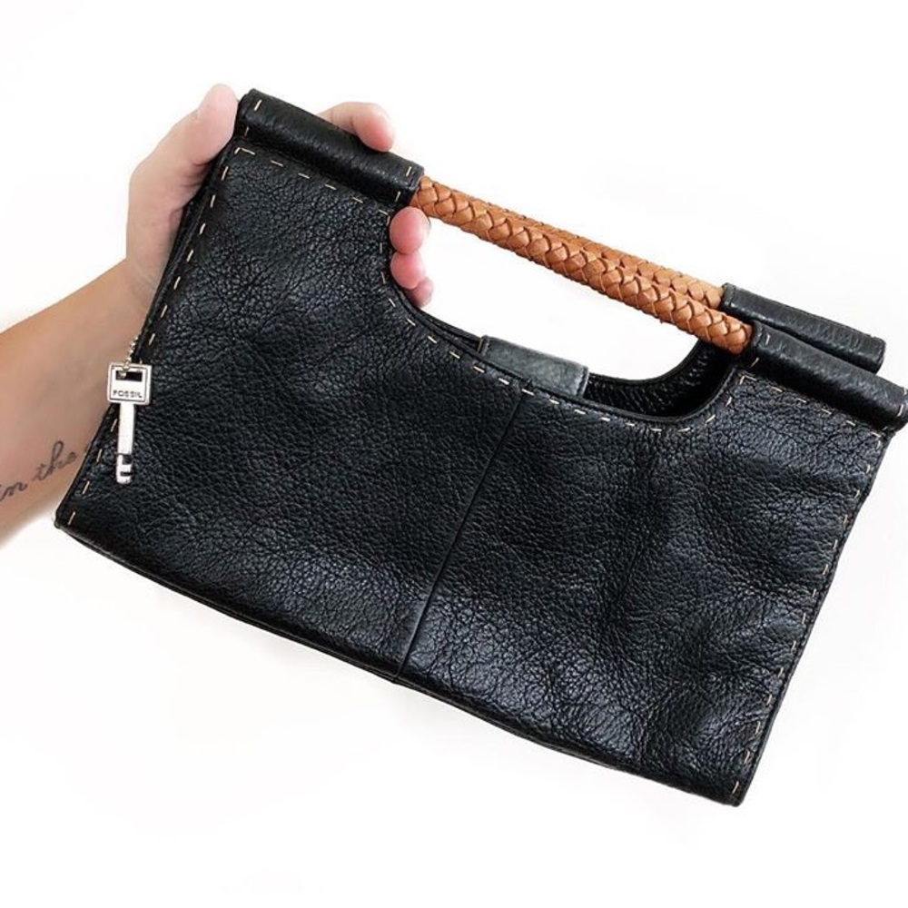 Black Leather Fossil Purse